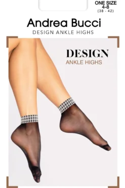Houndstooth Design Top Ankle Highs 03/05152