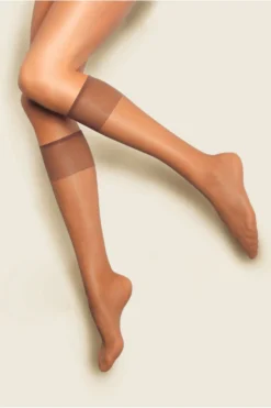 Silk Satin Sheen Knee Highs 2 Pair Pack 03/04155