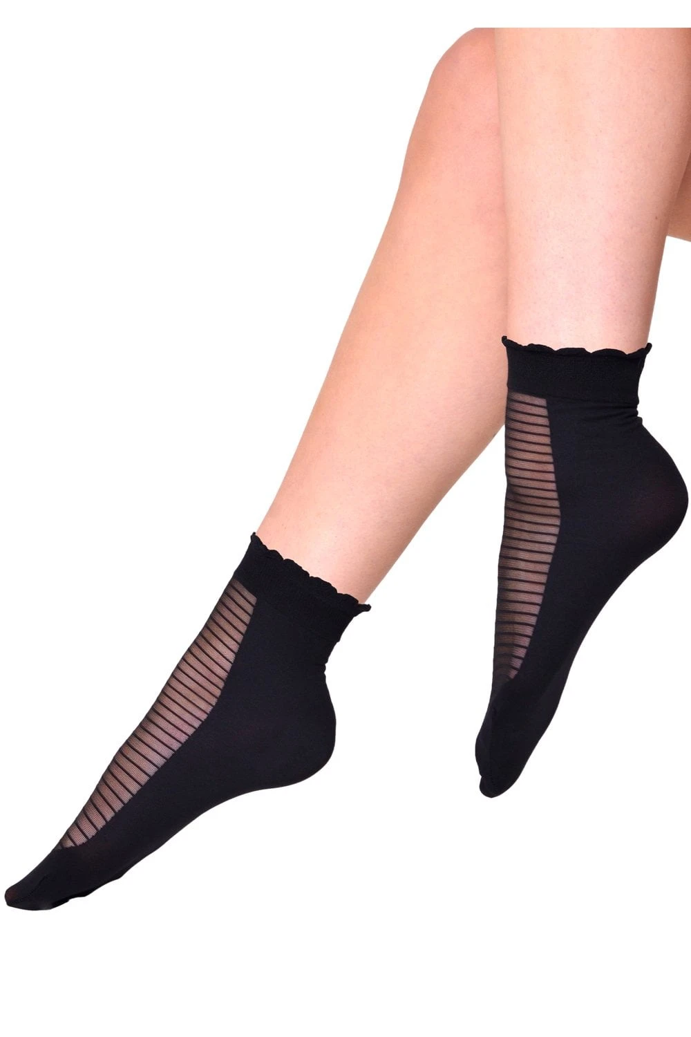 Two Tone Opaque-Sheer Design Ankle Highs 03/05142 2 Two Tone Opaque-Sheer Design Ankle Highs 03/05142 - Image 2