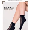 Two Tone Opaque-Sheer Design Ankle Highs 03/05142