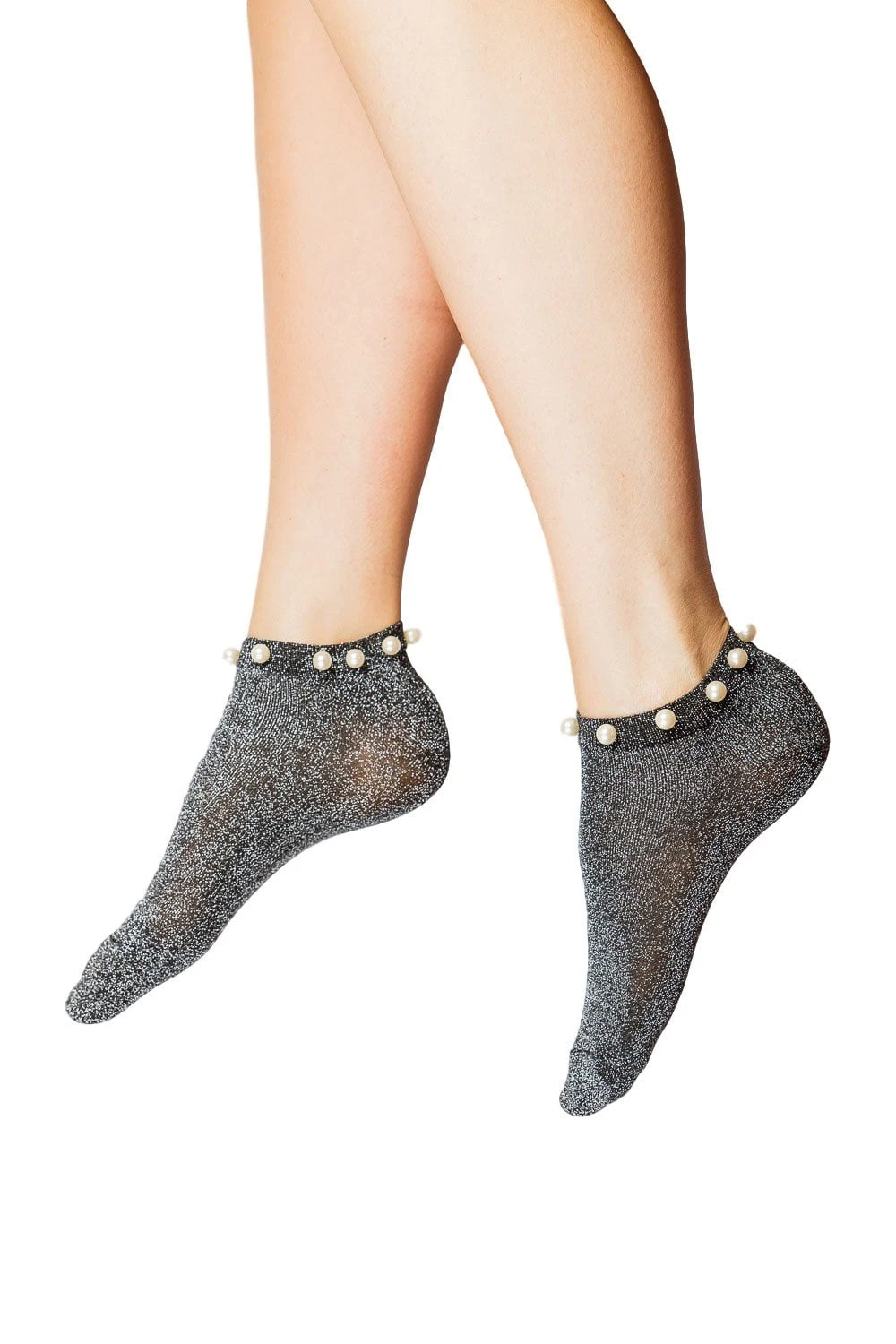 Lurex Beaded Trainer Style Sock 507 2 Lurex Beaded Trainer Style Sock 507 - Image 2