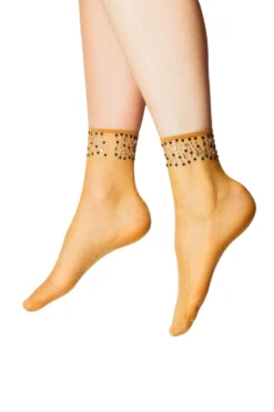 Sheer Beaded Ankle Socks 470