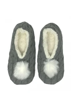 Bramble Grey Ballerina Slipper Sock