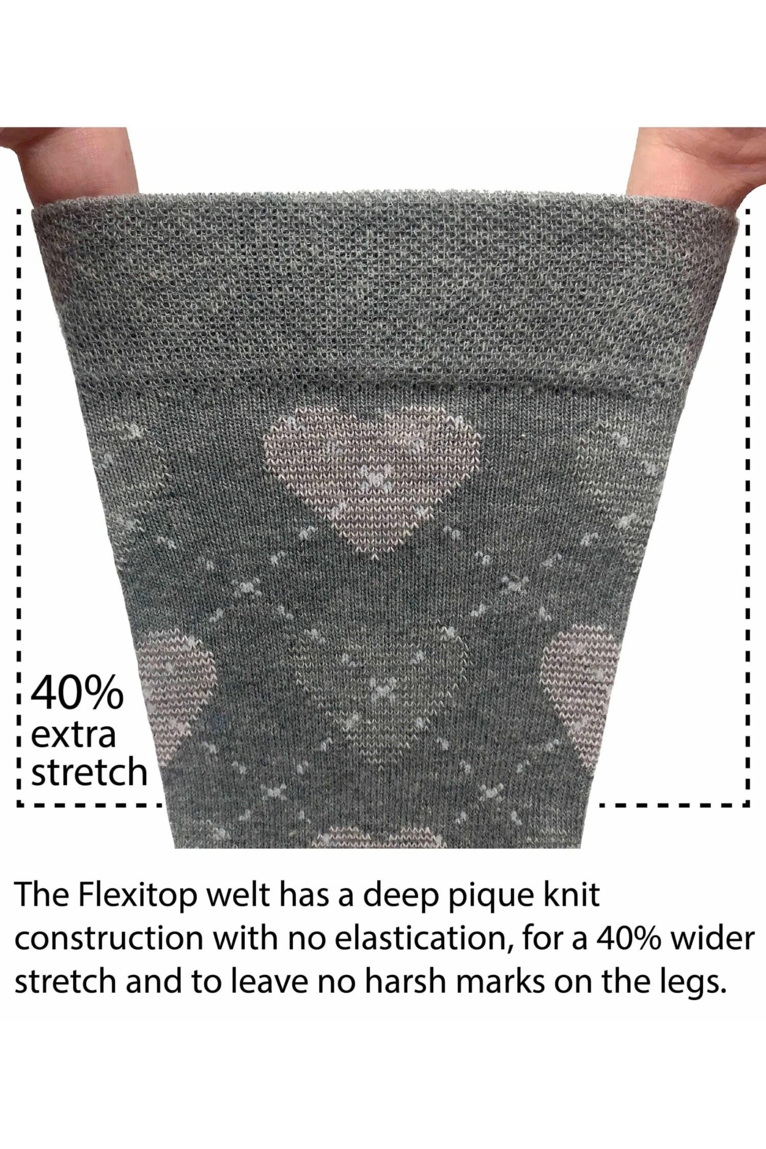 Flexitop Heart Design Socks 3PP 2 Flexitop Heart Design Socks 3PP - Image 2