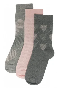Flexitop Heart Design Socks 3PP 5 Flexitop Heart Design Socks 3PP -Stockings Shop clever socks flexitop heart design socks 3pp p5111 37907 image