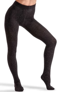 Fashion Lurex Fleece Tights