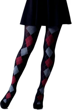 GIPSY Front Panel Argyle Tights 1810