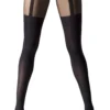 GIPSY Mock Suspender Tights XL Size 1314