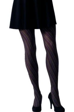 GIPSY Multi-Coloured Spiral Tights 1814