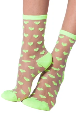 GIPSY Transparent Sheer Heart Ankle Socks 1711 -Stockings Shop gipsy transparent sheer heart ankle socks 1711 p4392 35740 image