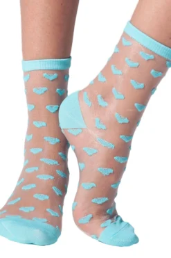 GIPSY Transparent Sheer Heart Ankle Socks 1711 -Stockings Shop gipsy transparent sheer heart ankle socks 1711 p4392 35741 image