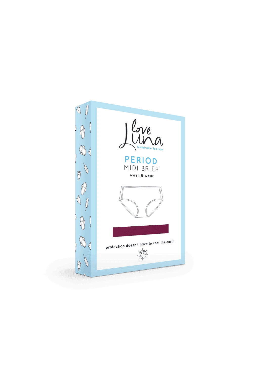 Period Midi Brief Plum (1pcs) 3 Period Midi Brief Plum (1pcs) - Image 3