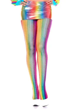 MUSIC LEGS Zig Zag Rainbow Tights 39093