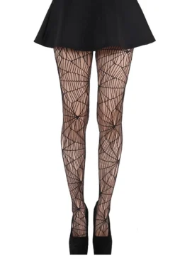 Cobweb Pattern Net Tights