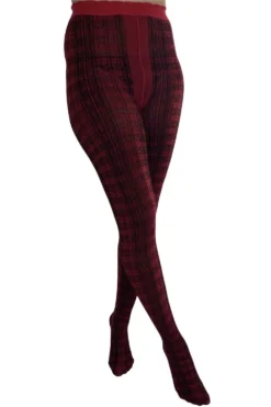 Textured Tartan Tights