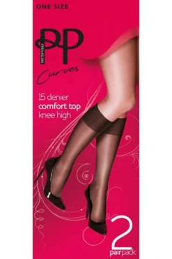 Comfort Knee High Socks 2 Pair Pack EQX5
