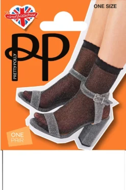 Lurex Mesh Anklet AVQ8 -Stockings Shop pretty polly lurex mesh anklet avq8 p4225 28232 image