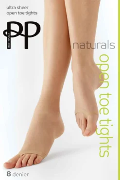 Naturals 8 Denier Open Toe Tights APA6