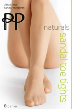 Naturals 8 Denier Sandal Toe Tights APA5