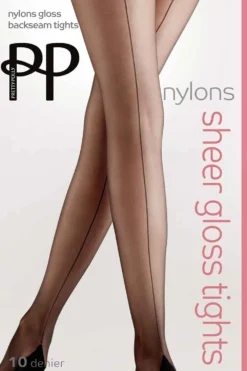 Nylons 10 Denier Gloss Backseam Tights AKQ4