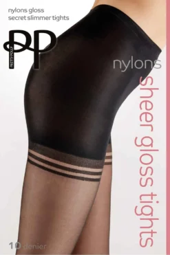 Nylons 10 Denier Gloss Secret Slimmer Tights APA9