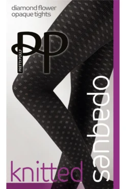 Small Diamond Flower Opaque Tights AXX2 -Stockings Shop pretty polly small diamond flower opaque tights axx2 p5337 40365 image