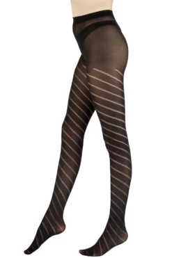 Spiral Pattern Opaque Tights AXW7