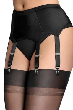 6 Strap Suspender Belt With Metal Clasps And Adjusters