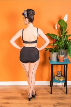 Contrast Seamed Tights Champagne/Black H2009 -Stockings Shop what katie did contrast seamed tights champagne black h2009 p4317 29101 zoom scaled