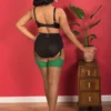 Seamed Stockings Nutmeg/Green Glamour H2055