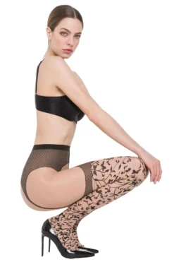 Wolford Floral Stocking Effect Tights 14943 -Stockings Shop wolford floral stocking effect tights 14943 p5376 40738 image